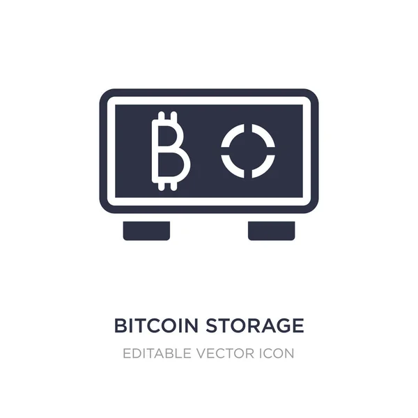 Icono de almacenamiento bitcoin sobre fondo blanco. Elemento simple illustr — Vector de stock