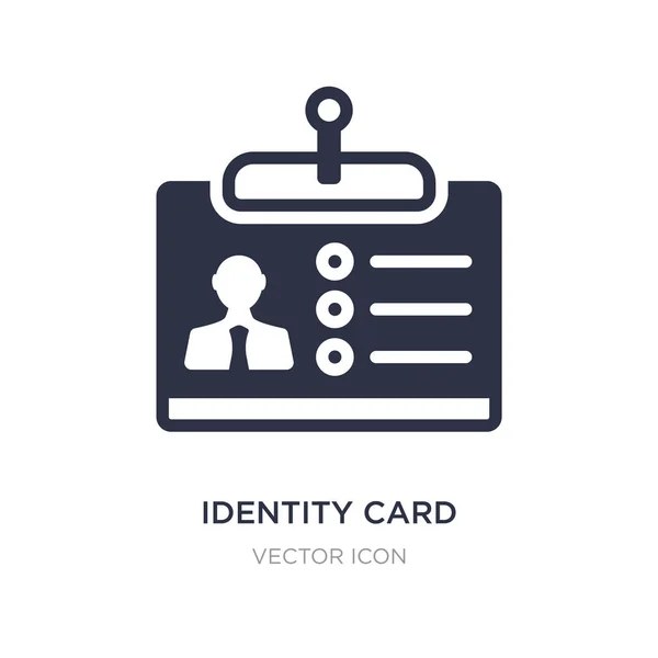 Icône de carte d'identité sur fond blanc. Illustrat d'élément simple — Image vectorielle