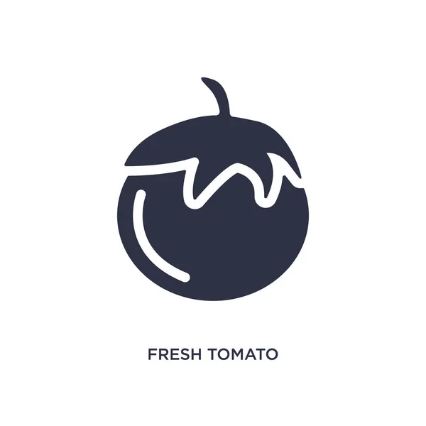 Frische Tomaten-Symbol auf weißem Hintergrund. einfaches Element illuati — Stockvektor