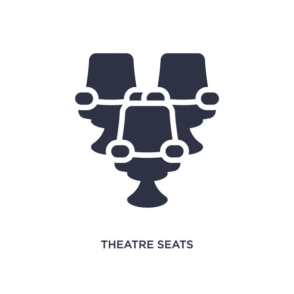Θέατρο καθισμάτων εικόνα σε λευκό φόντο. Απλό στοιχείο illustrat — Διανυσματικό Αρχείο