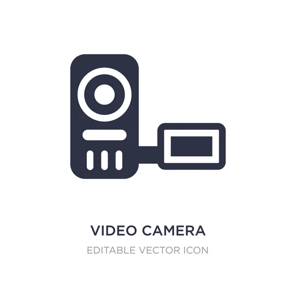 Videokamera von Frontalansicht Symbol auf weißem Hintergrund. einfach — Stockvektor