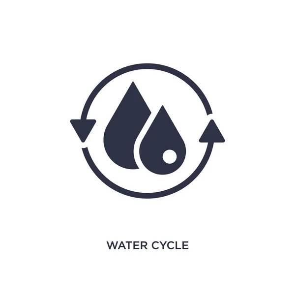 Icono del ciclo del agua sobre fondo blanco. Elemento simple ilustración — Vector de stock