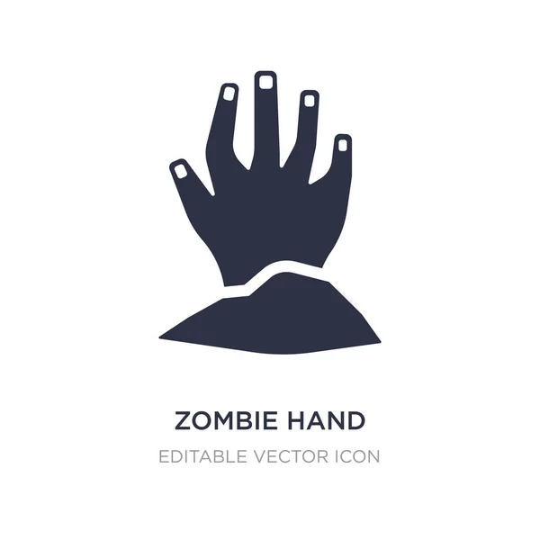 Zombie-Handsymbol auf weißem Hintergrund. einfaches Element illustratio — Stockvektor