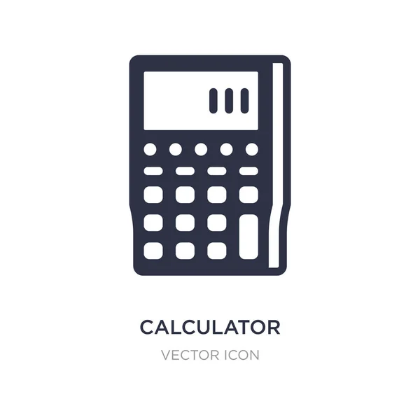 Icono de la calculadora sobre fondo blanco. Elemento simple ilustración — Vector de stock