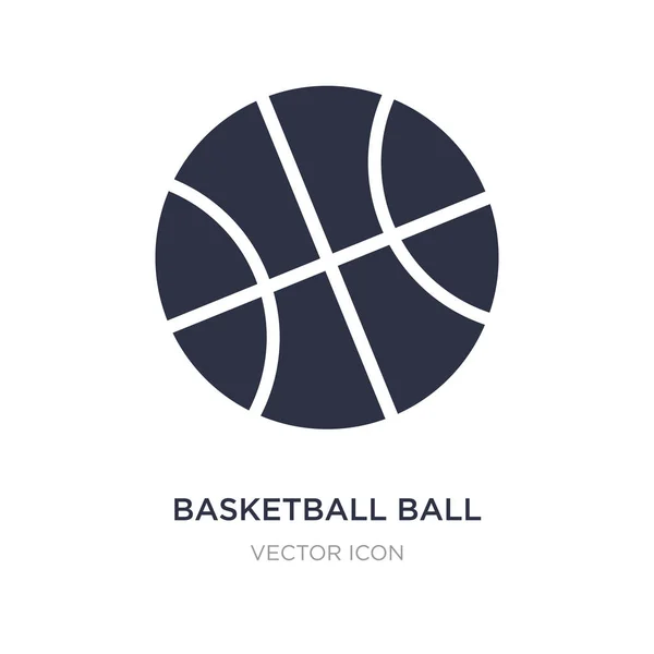 Basketballball mit Liniensymbol auf weißem Hintergrund. einfaches Element — Stockvektor