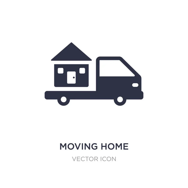 Mover el icono de casa sobre fondo blanco. Elemento simple ilustración — Vector de stock