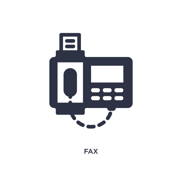 fax icon on white background. Simple element illustration from c