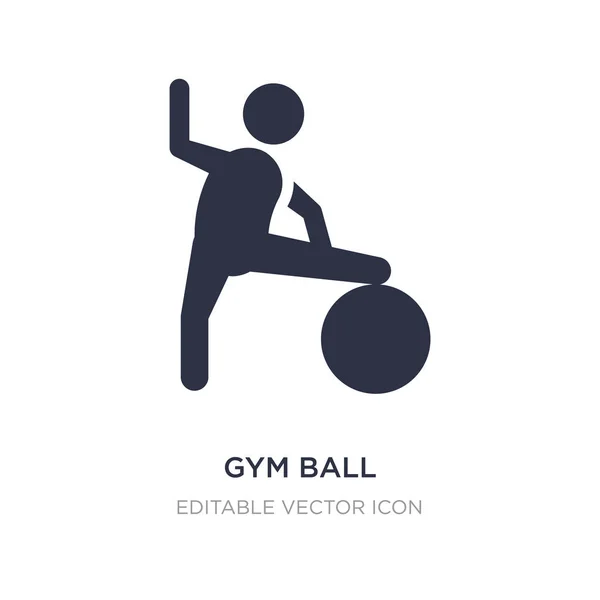 Gym ball icon on white background. Simple element illustration f — Stock Vector