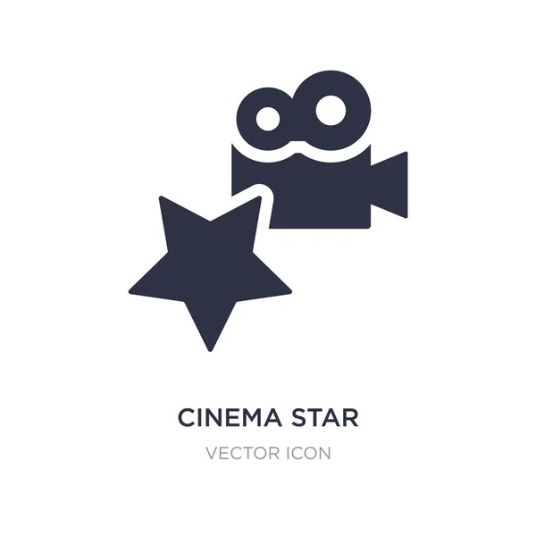 Icono estrella de cine sobre fondo blanco. Elemento simple ilustración — Vector de stock