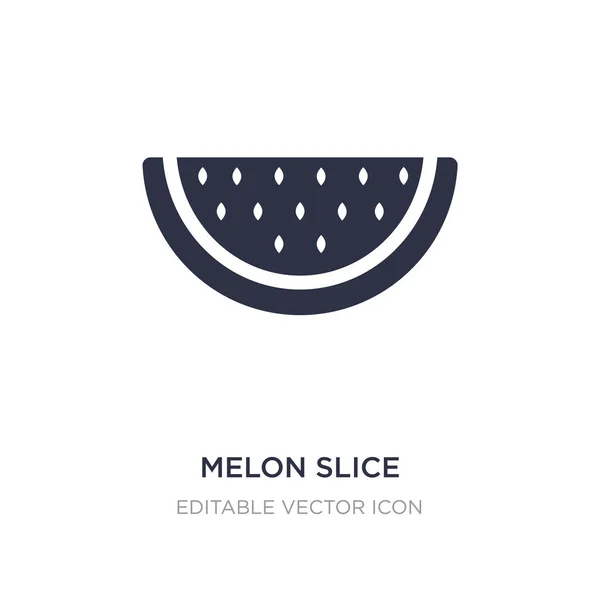 Icono de rodaja de melón sobre fondo blanco. Elemento simple ilustración — Vector de stock