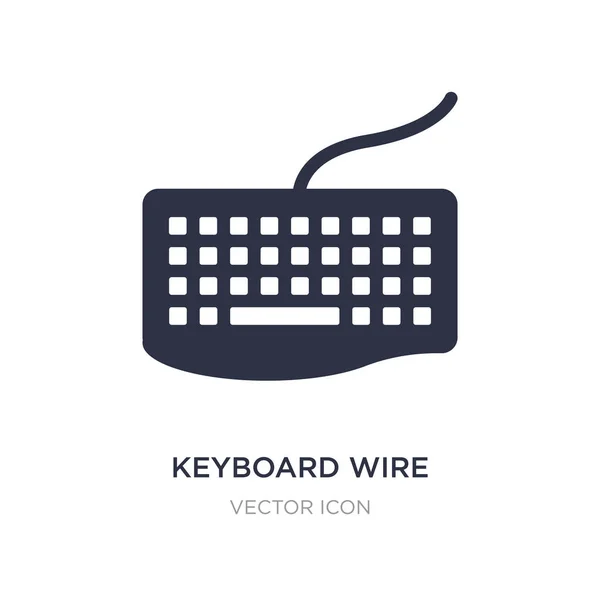 Icono del cable del teclado sobre fondo blanco. Elemento simple illustrat — Vector de stock