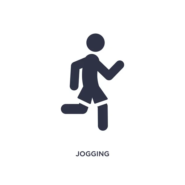 Ícone de jogging no fundo branco. Ilustração do elemento simples fr — Vetor de Stock
