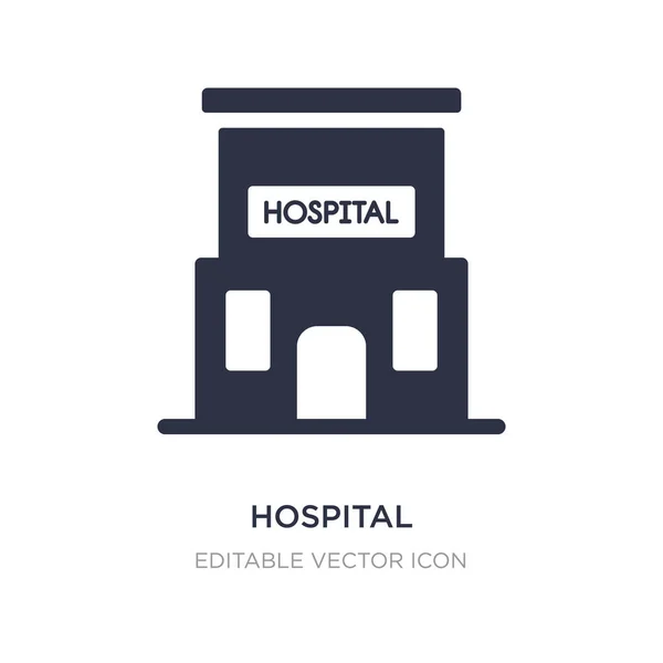Das Symbol des Krankenhausgebäudes auf weißem Hintergrund. einfaches Element — Stockvektor