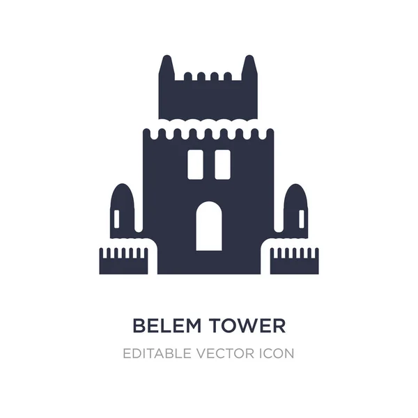 Belem Tower Symbol auf weißem Hintergrund. einfaches Element illustratio — Stockvektor