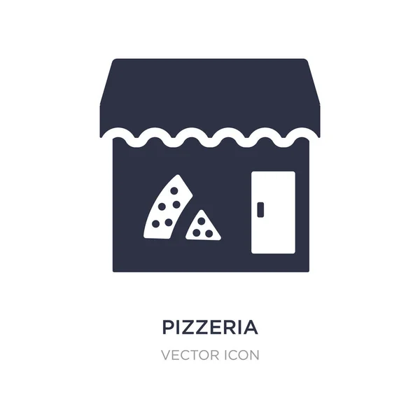 Pizzeria icon på hvit bakgrunn. Enkel elementillustrasjon f – stockvektor