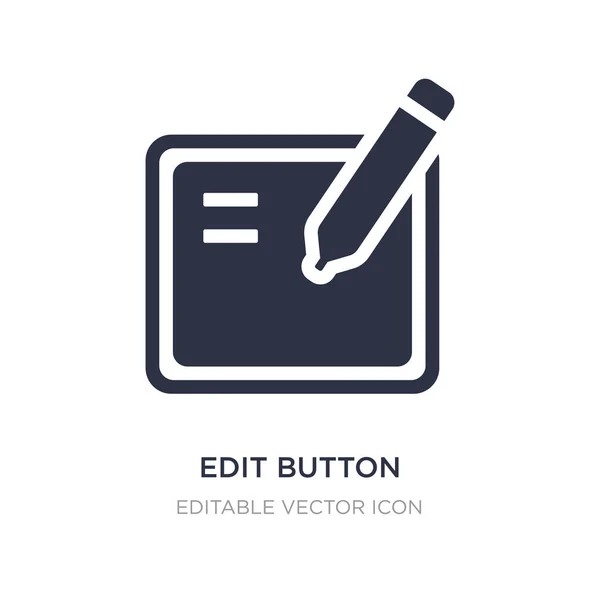 Editar icono de botón sobre fondo blanco. Elemento simple ilustración — Vector de stock