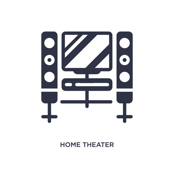 Huistheater pictogram op witte achtergrond. Eenvoudig element illustrati — Stockvector