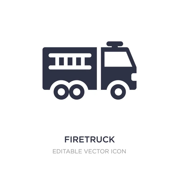 Ícone de caminhão de fogo no fundo branco. Ilustração do elemento simples — Vetor de Stock