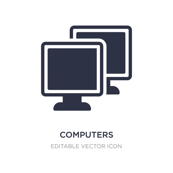 Υπολογιστές εικόνα σε λευκό φόντο. Απλό στοιχείο εικονογράφηση — Διανυσματικό Αρχείο