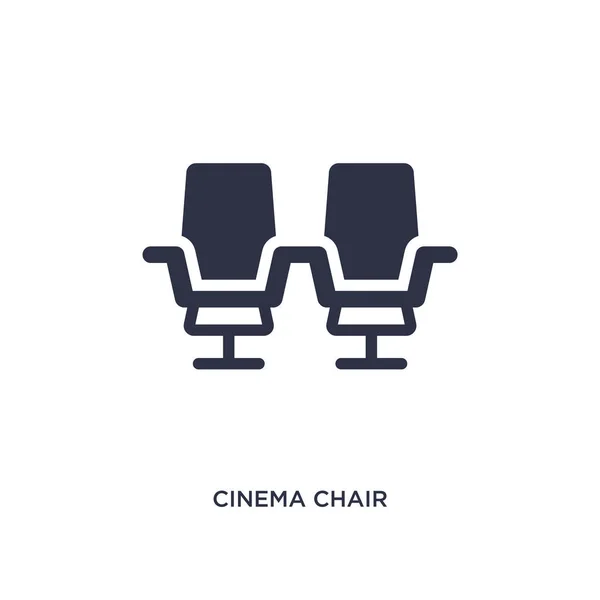 Κινηματογράφος καρέκλα εικόνα σε λευκό φόντο. Απλό στοιχείο illustrati — Διανυσματικό Αρχείο