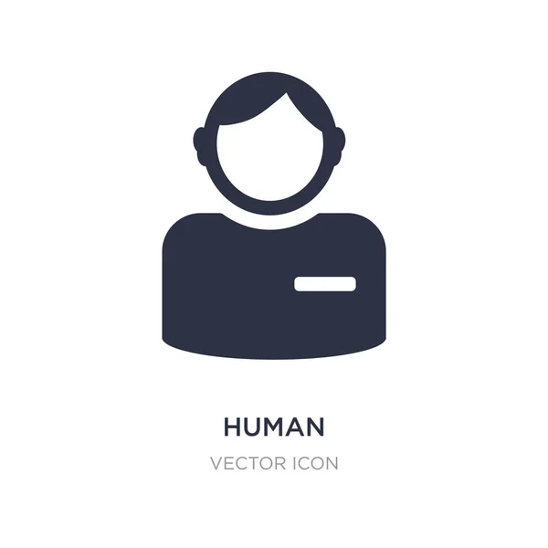 Menschliches Symbol auf weißem Hintergrund. einfache Elementillustration aus — Stockvektor