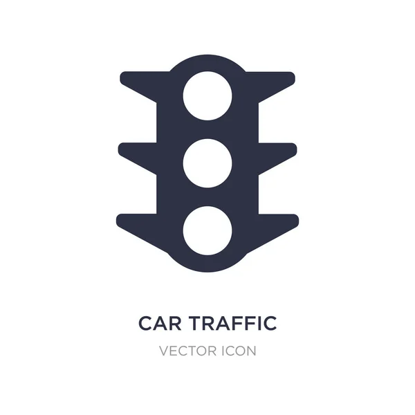 Icono de tráfico de coche sobre fondo blanco. Elemento simple ilustración — Vector de stock