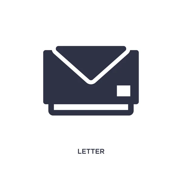白い背景の上の手紙アイコン。単純な要素図あちこち — ストックベクタ