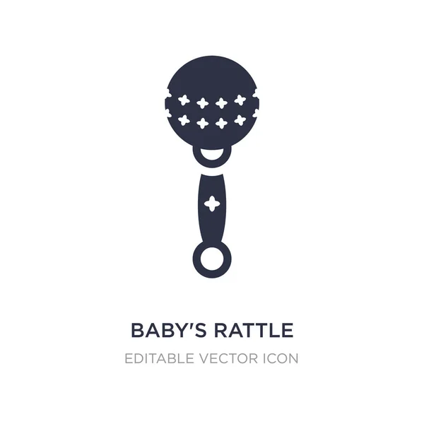 Babyrassel-Symbol auf weißem Hintergrund. einfaches Element veranschaulichen — Stockvektor