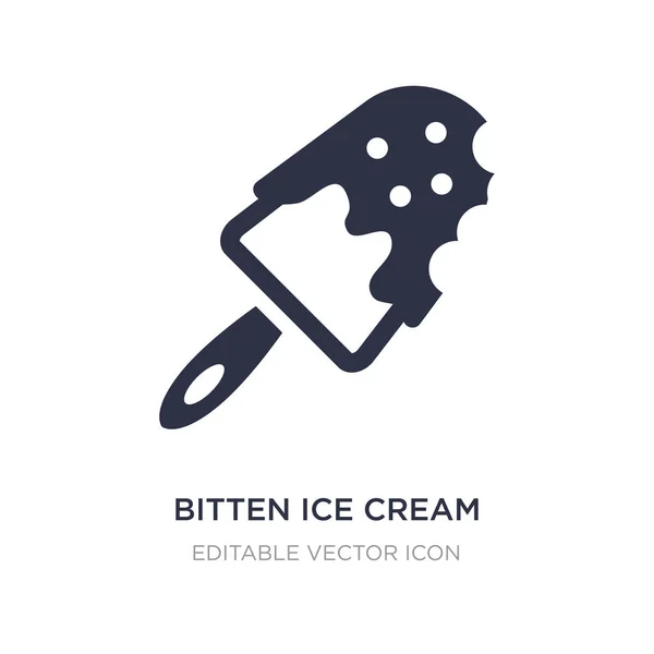 Icono de helado mordido sobre fondo blanco. Ilustración de elemento simple — Vector de stock