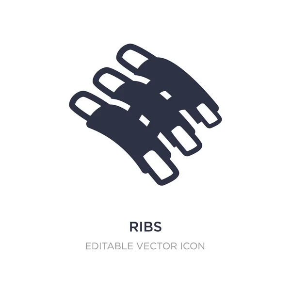 Ribs icon on white background. Simple element illustration from — Stock Vector