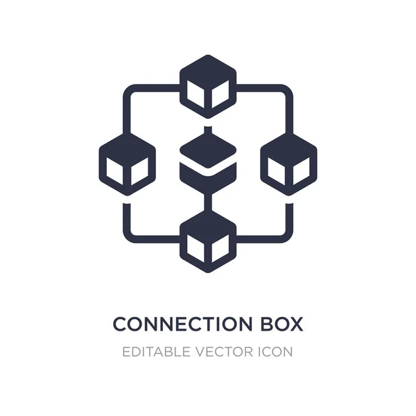 Verbindungsbox Diagramm-Symbol auf weißem Hintergrund. einfaches Element — Stockvektor