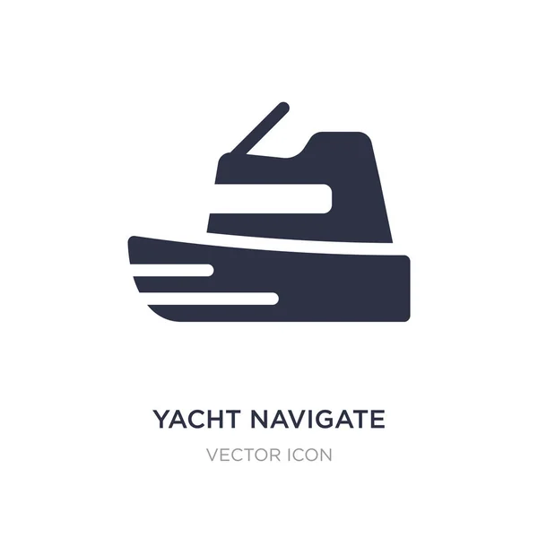 Yacht navigate icon on white background. Simple element illustra — Stock Vector