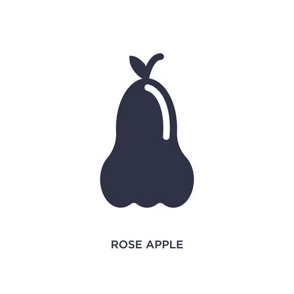 Rosenapfel-Symbol auf weißem Hintergrund. einfache Elementillustration — Stockvektor