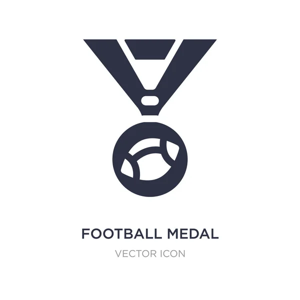 Icono de la medalla de fútbol sobre fondo blanco. Elemento simple illustra — Vector de stock