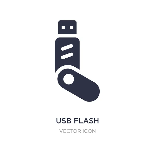 USB-Flash-Symbol auf weißem Hintergrund. einfache Elementillustration — Stockvektor