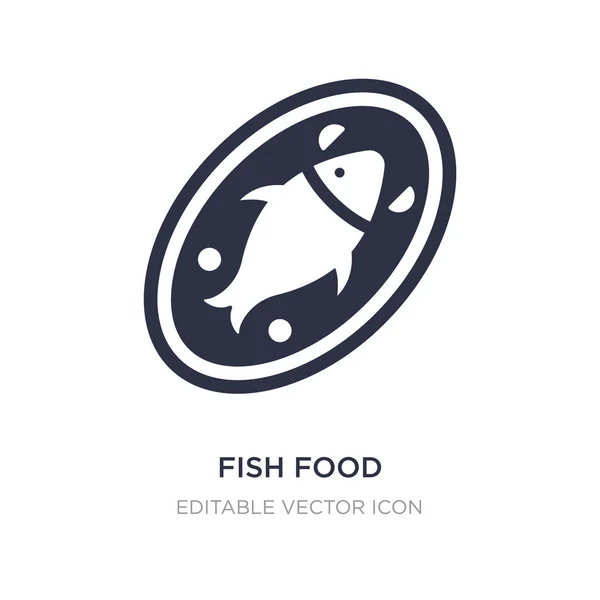 Fisch-Essen-Symbol auf weißem Hintergrund. einfache Elementillustration — Stockvektor