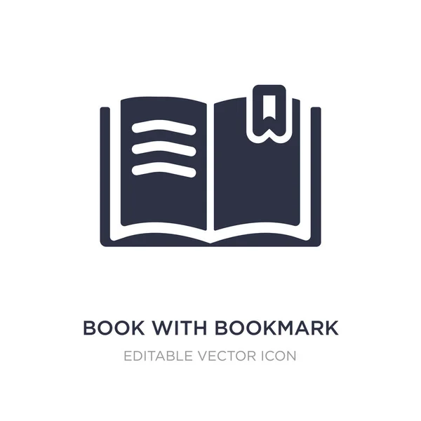 Buch mit Lesezeichen-Symbol auf weißem Hintergrund. Einfaches Element illu — Stockvektor