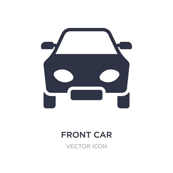 Icono del coche delantero sobre fondo blanco. Elemento simple ilustración — Vector de stock