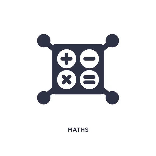 Icono de matemáticas sobre fondo blanco. Elemento simple ilustración de — Vector de stock