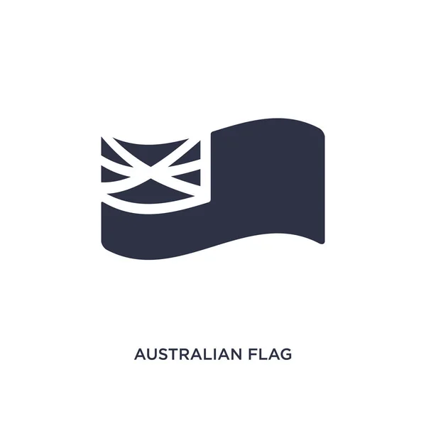 Icono de bandera australiana sobre fondo blanco. Elemento simple illustr — Vector de stock