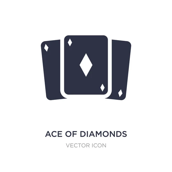 Aas van diamant pictogram op witte achtergrond. Eenvoudig element met de afb — Stockvector