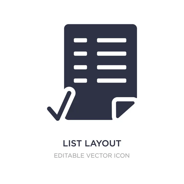 Layout de lista com ícone de caixas de seleção no fundo branco. Simples el — Vetor de Stock