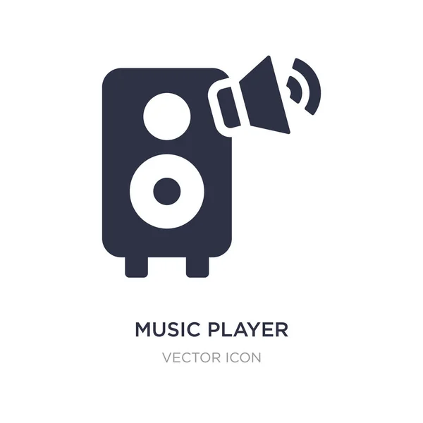 Musik-Player großes Lautsprecher-Symbol auf weißem Hintergrund. einfache elemen — Stockvektor