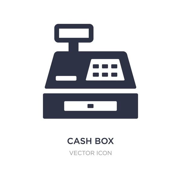 Cash box icon on white background. Simple element illustration f — Stock Vector