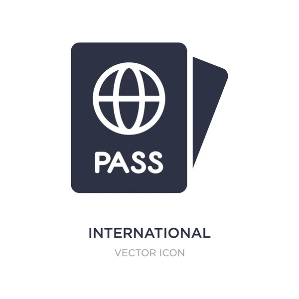 Icône passeport international sur fond blanc. Élément simple — Image vectorielle