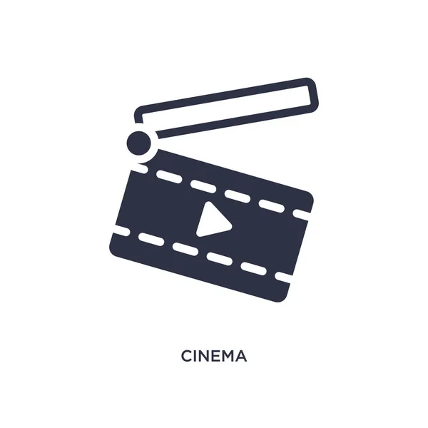 Ícone clapperboard cinema no fundo branco. Elemento simples doente — Vetor de Stock