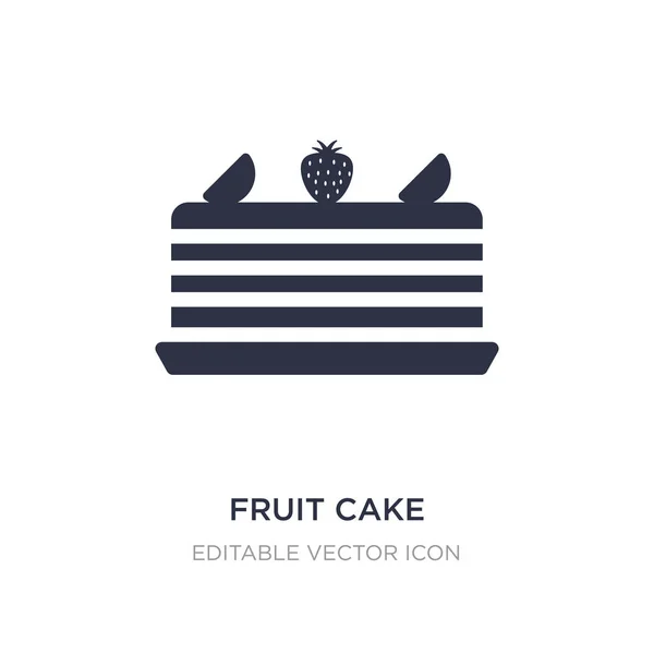 Ícone bolo de frutas no fundo branco. Ilustração do elemento simples — Vetor de Stock