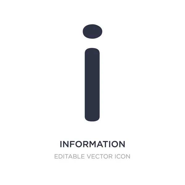 Icono de información sobre fondo blanco. Elemento simple ilustración — Vector de stock