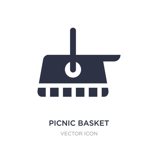 Icono de la cesta de picnic sobre fondo blanco. Elemento simple illustrat — Archivo Imágenes Vectoriales