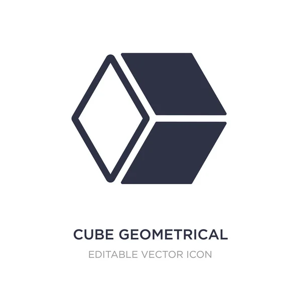 Ícone geométrico cubo no fundo branco. Elemento simples illust — Vetor de Stock